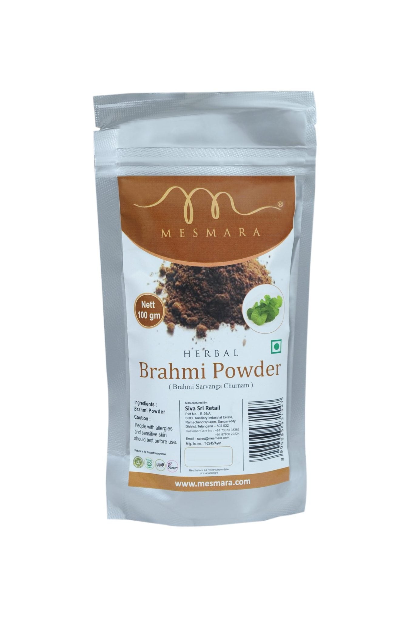 Mesmara Herbal Brahmi Powder 100g