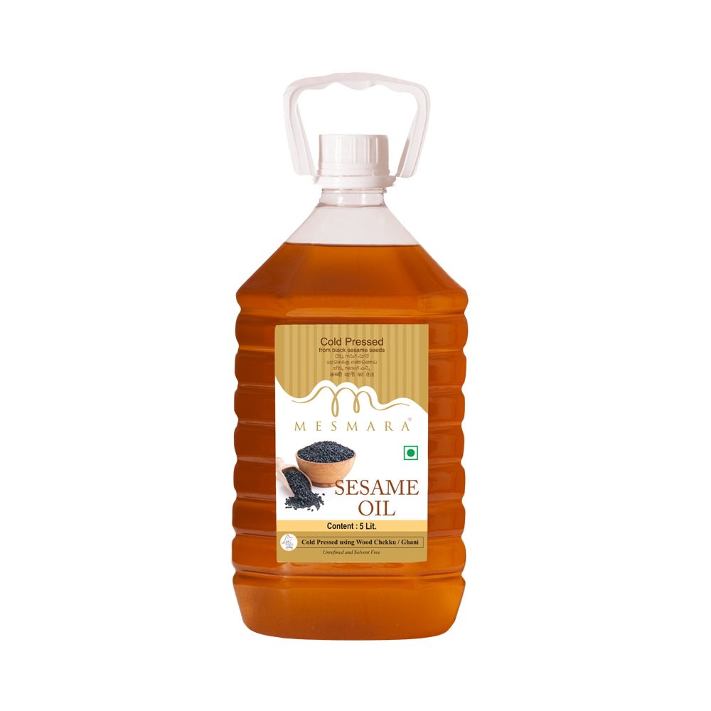 MESMARA Black Sesame Oil (Cold Pressed using Wood Chekku/Ghani) - Mesmara