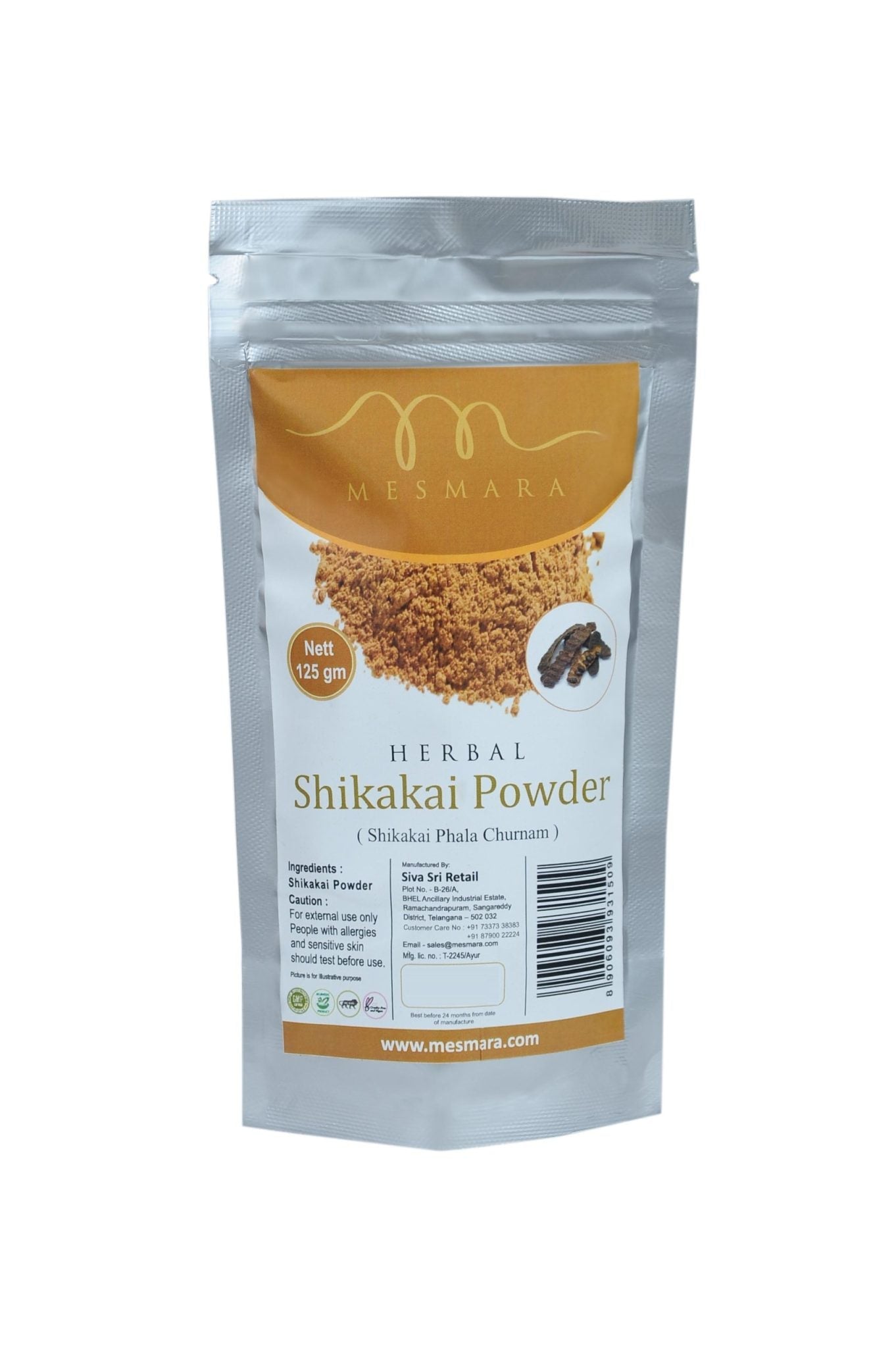 Mesmara Herbal Shikakai Powder 125g - Mesmara