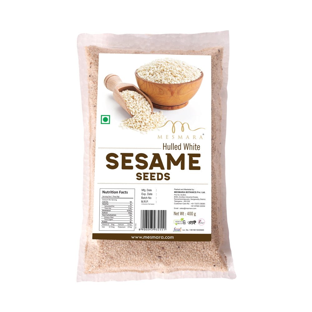 Mesmara Hulled White Sesame Seeds 400gms - Mesmara