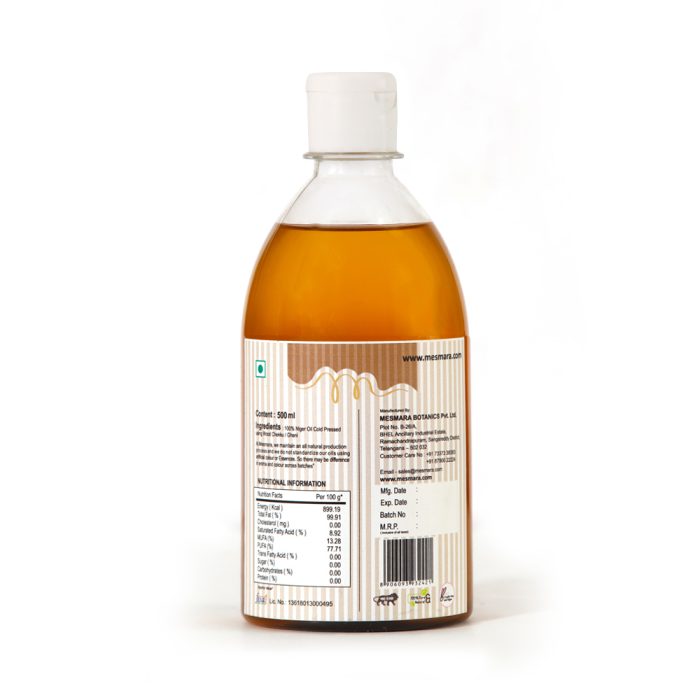 Mesmara Niger Oil Cold Pressed (Verrinuvvulu, Karale, Karal, Ramtil, Surguja, Valesulu, Payellu, Yamitilla) - Image 2