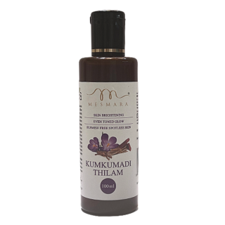 Mesmara Kumkumadi Thilam 100ml - Ayurvedic Face Oil with Pure Saffron & Red Sandalwood