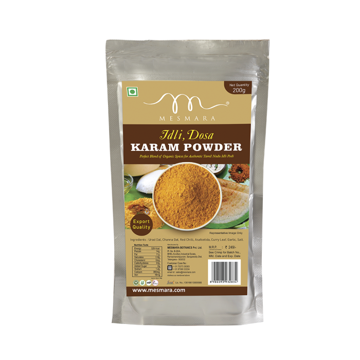 Mesmara Karam/Milagai Powder - Idli Dosa Podi - Chutney Podi Masala - Gun Powder - Karam Molaga Podi - 200g