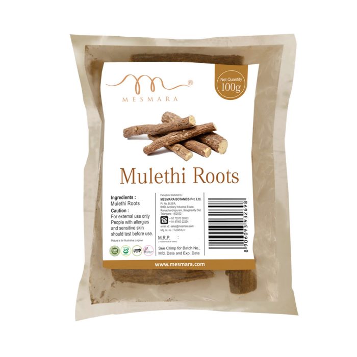 Mesmara Mulethi / Yashtimadhu / Jeshthamadha / Glycyrrhiza glabra / Licorice Root (100 Grams)